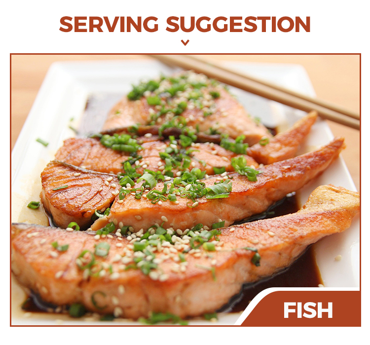 Serveer suggestie - gestoomde vissen sojasaus