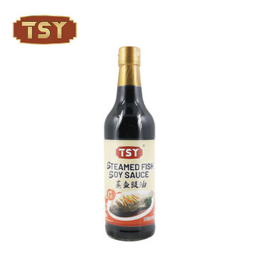 Productfabrikant 500 ml dompelende gezinsmaat fles niet-GMO gestoomde vis sojasaus