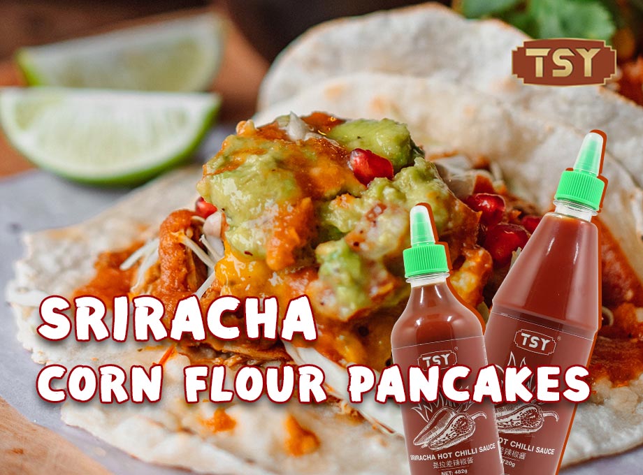 Een zeer populair Sriracha-recept in Mexico: Sriracha-maïsmeelpannenkoeken