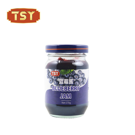 Foodfabrikant 170 g 230G glazen pot minder suiker zoete vers fruit bosbessenjam