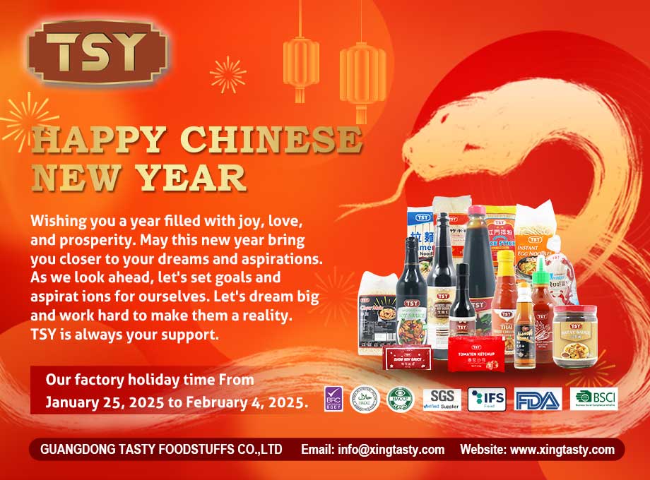 Het nieuwe jaar vieren met TSY Food: een boodschap van dankbaarheid aan onze gewaardeerde klanten